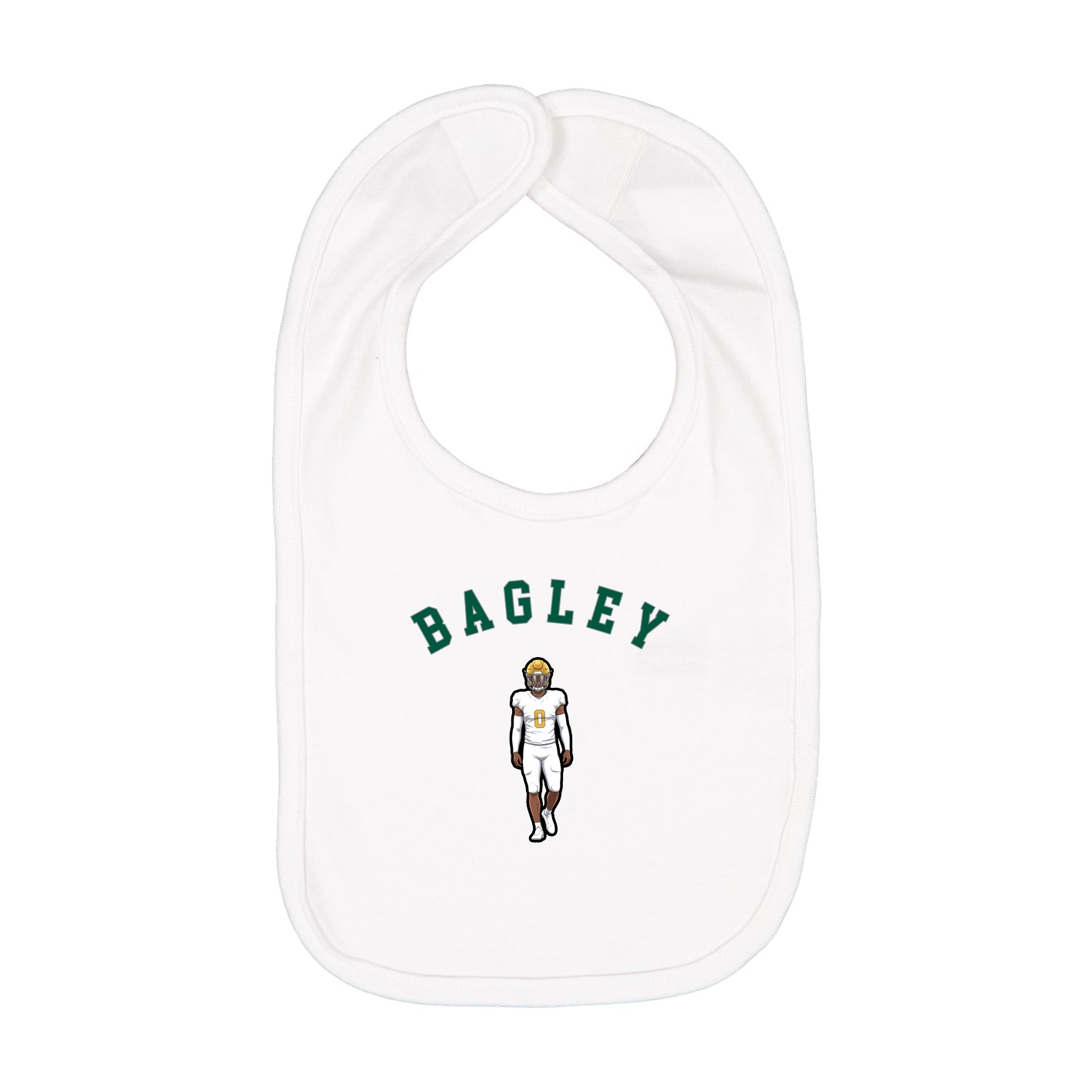 Infant Bib — Shirsey Arch in White