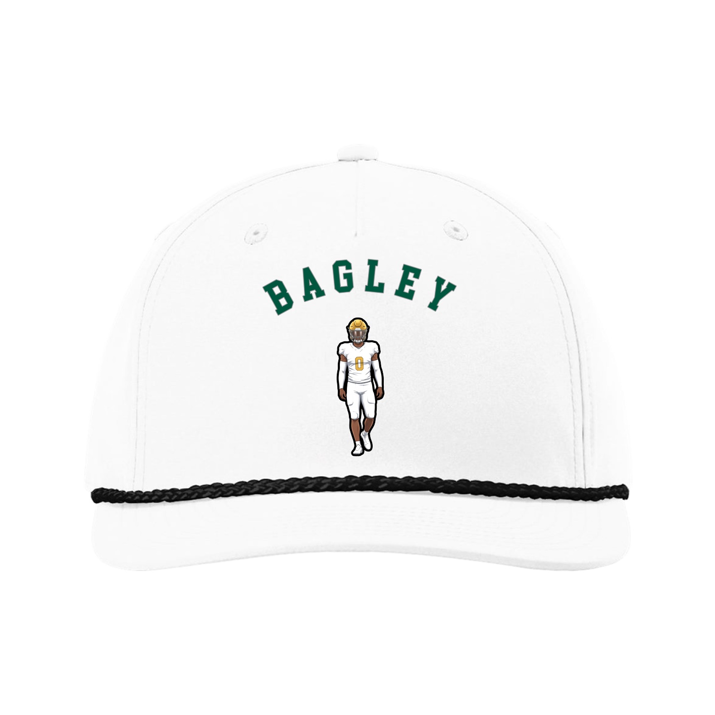 Five-Panel Classic Rope Cap — Shirsey Arch in White