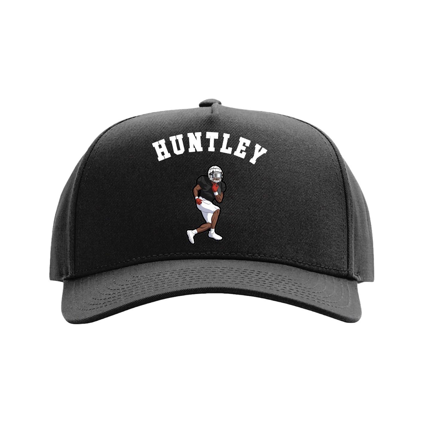 Full Fabric Five-Panel Champ Cap — Shirsey Arch in Black