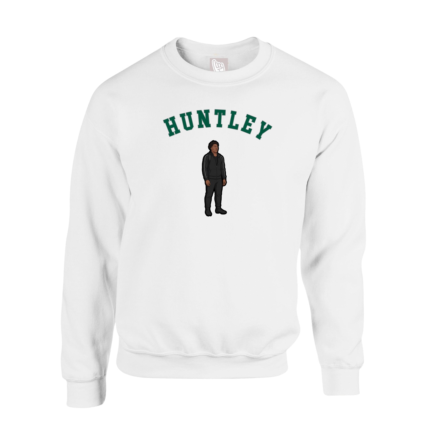 Fleece Crew — Shirsey Arch in White