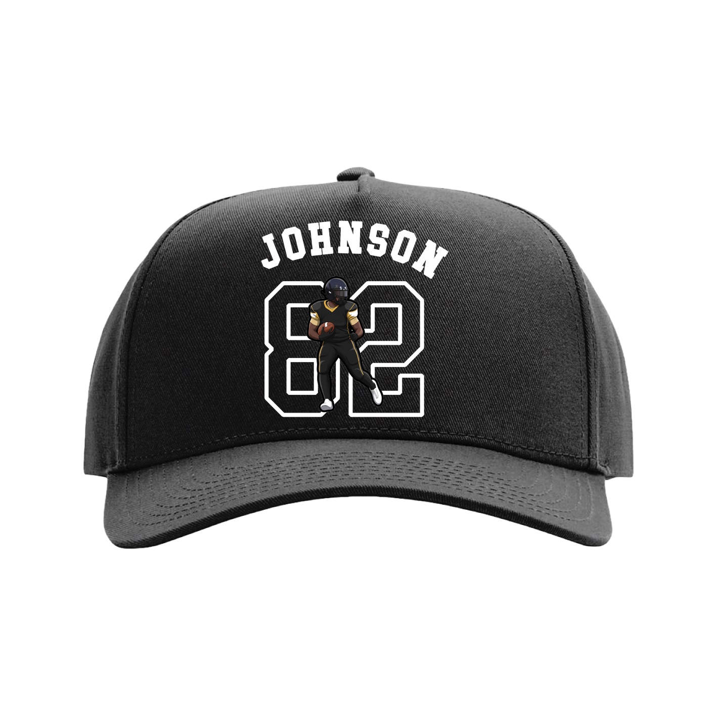 Full Fabric Five-Panel Champ Cap — Shirsey Arch in Black