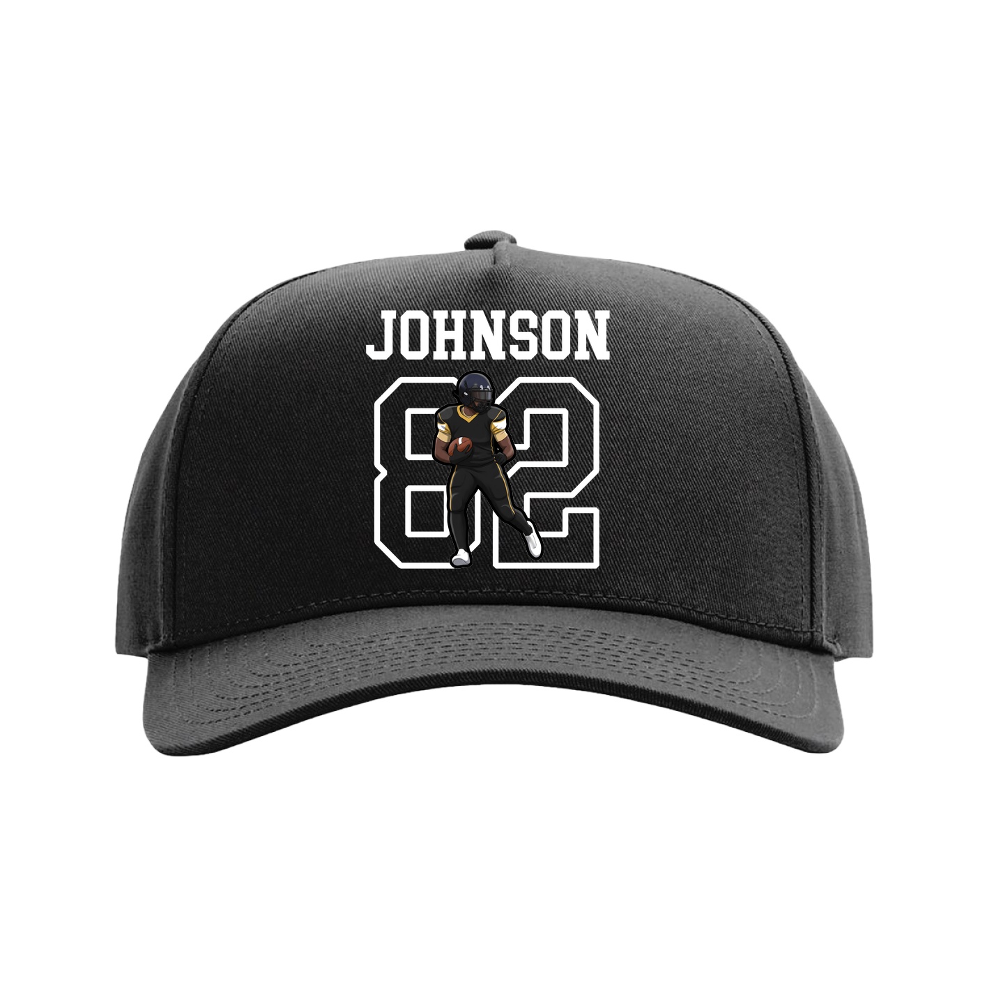 Full Fabric Five-Panel Champ Cap — Shirsey in Black