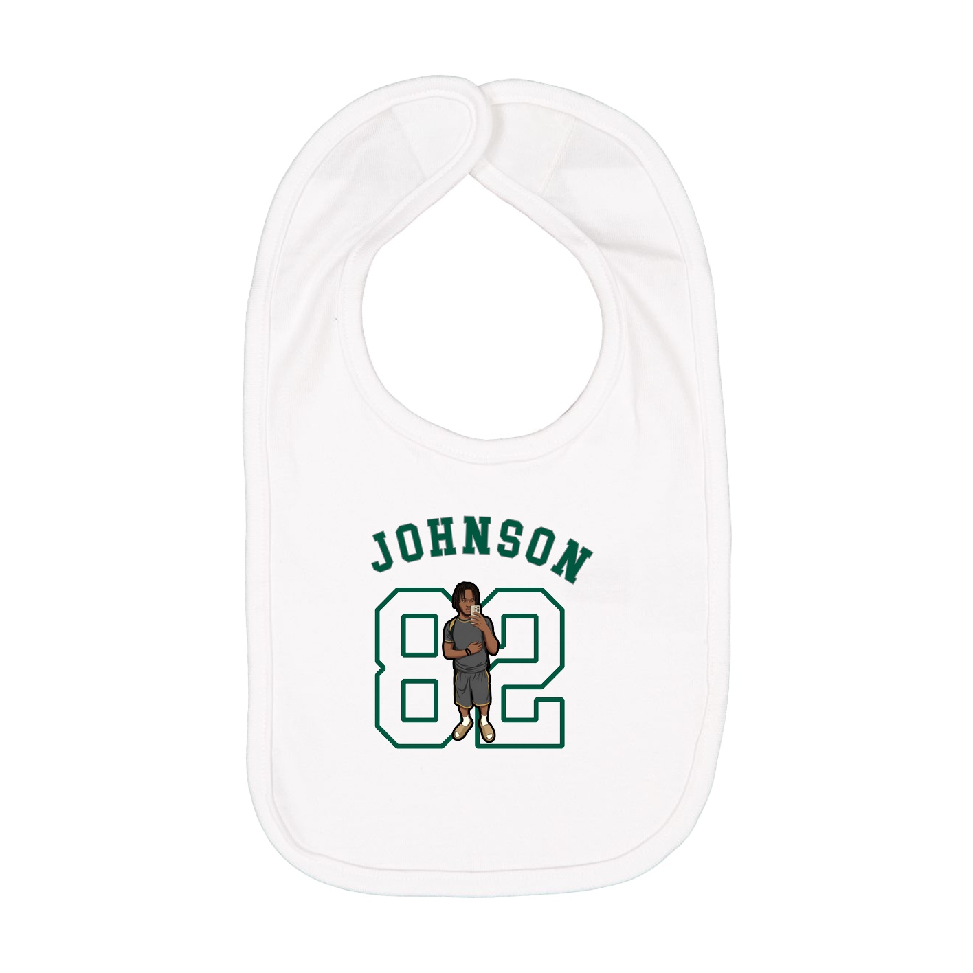 Infant Bib — Shirsey Arch in White