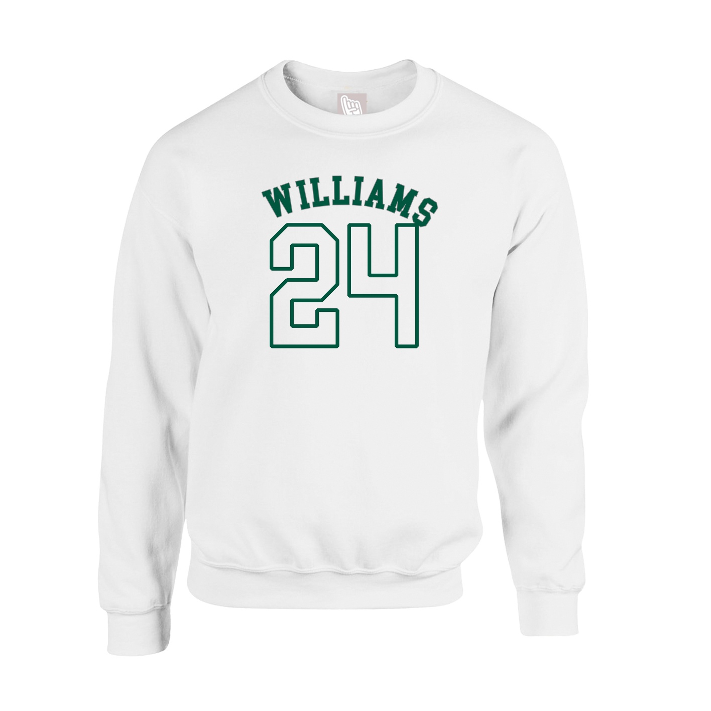 Fleece Crew — Shirsey Arch in White