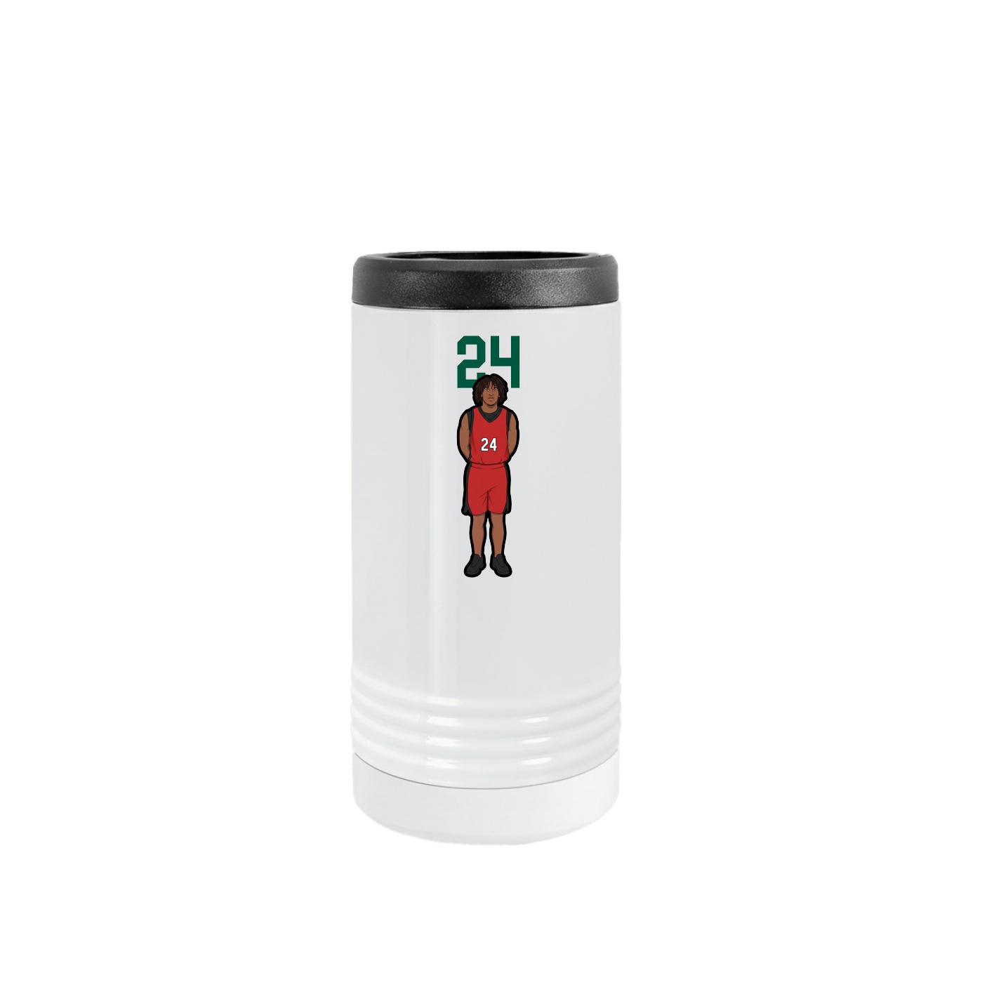Slim Beverage Holder — Number Top in White