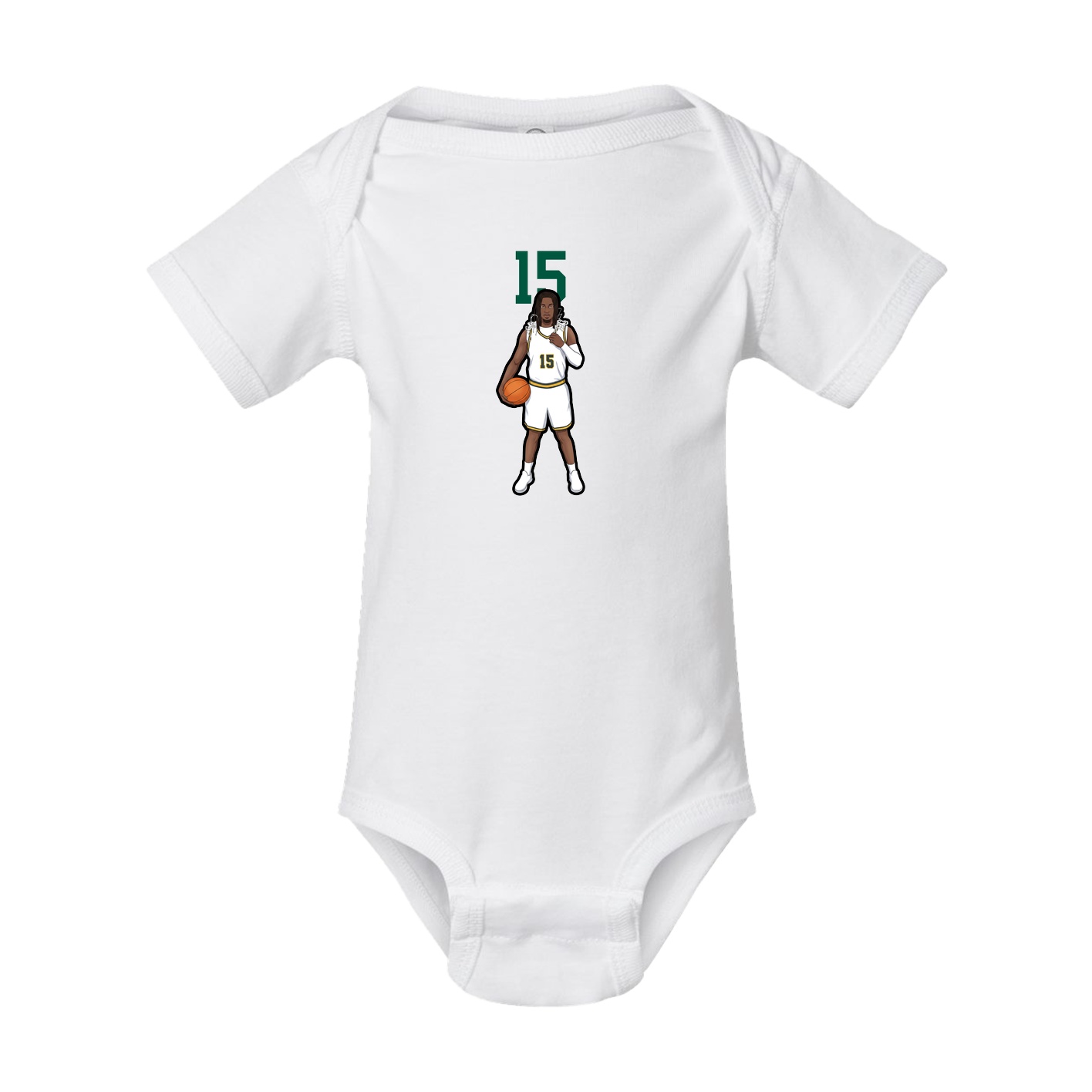 Baby Onesie — Number Top in White