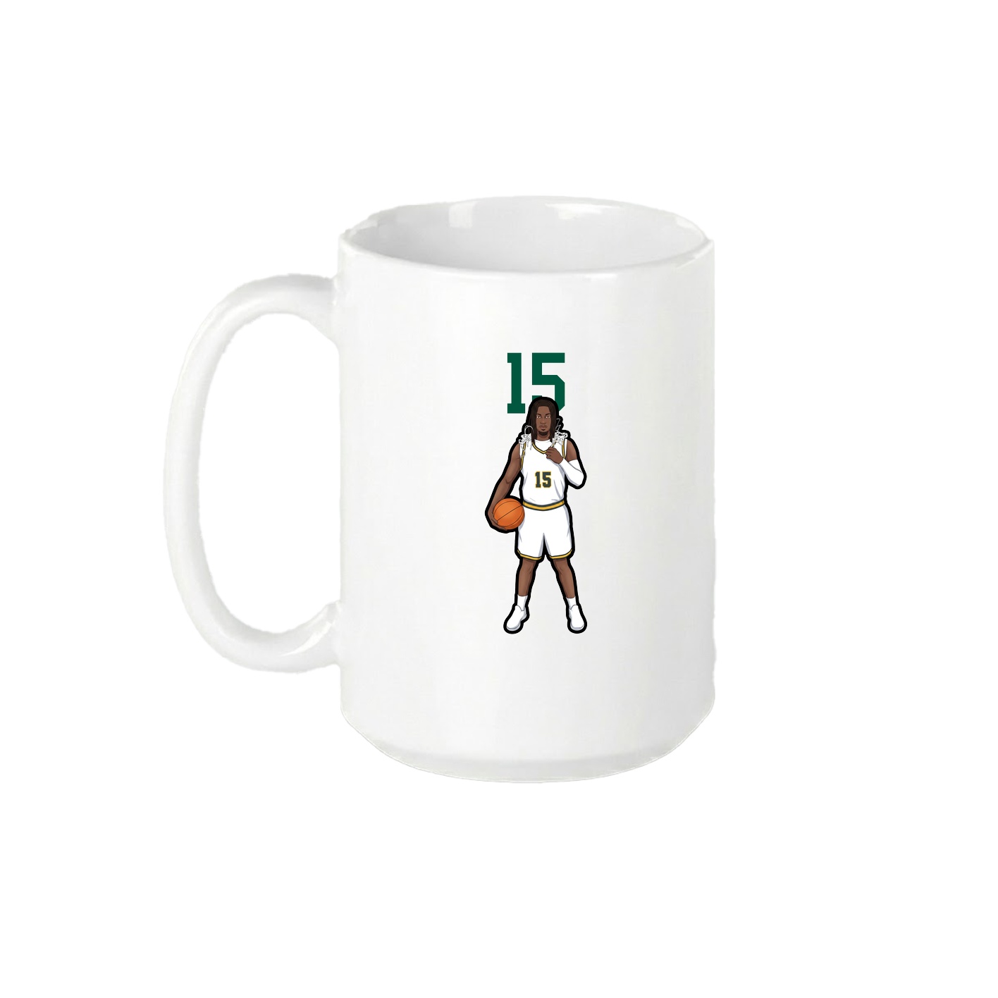 15oz Coffee Mug — Number Top in White