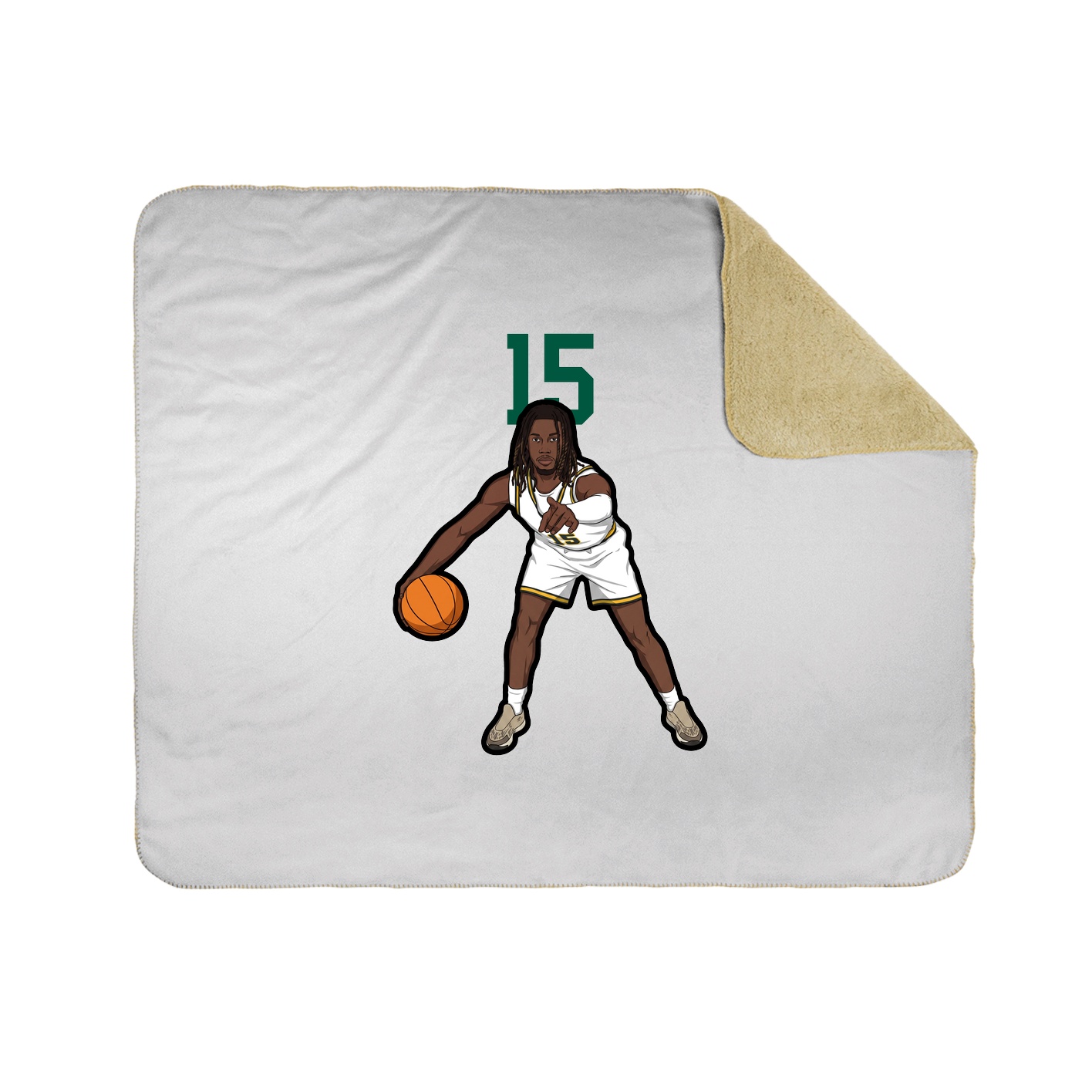 Throw Blanket — Number Top in White