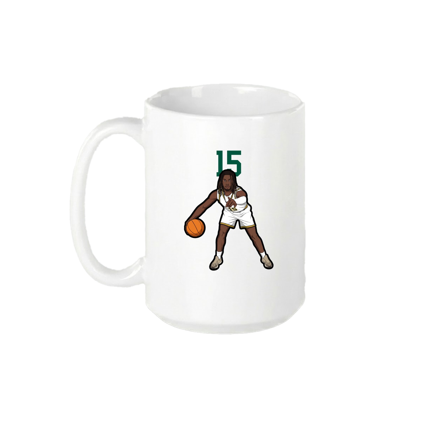 15oz Coffee Mug — Number Top in White