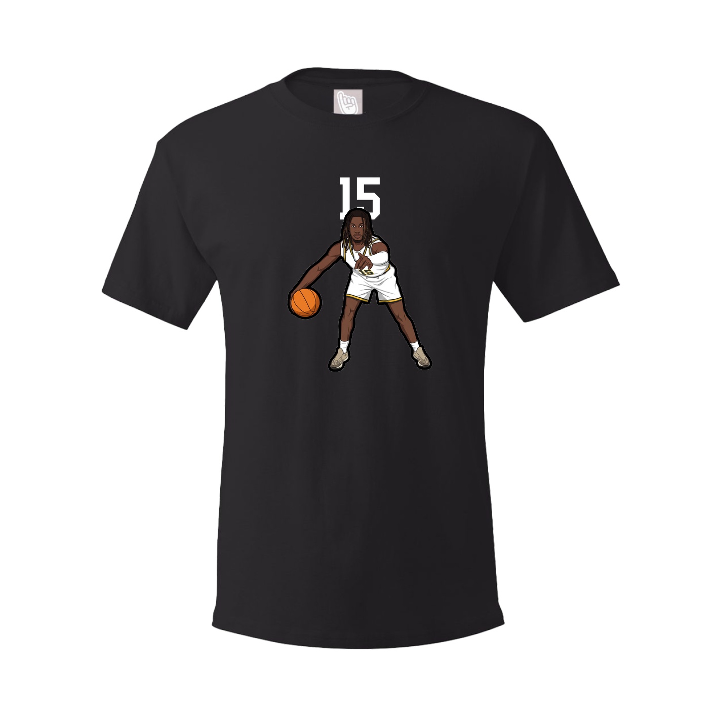 Youth Tee — Number Top in Black
