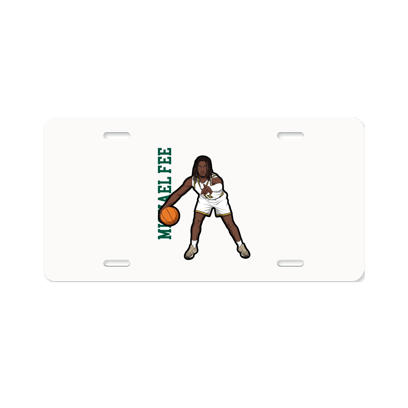 License Plate — Name Vertical in Classic