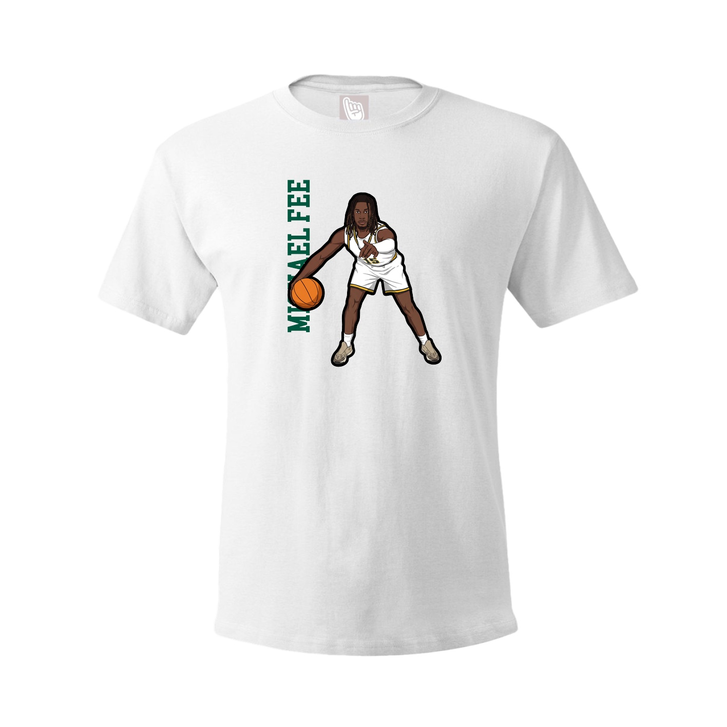 Tee — Name Vertical in White