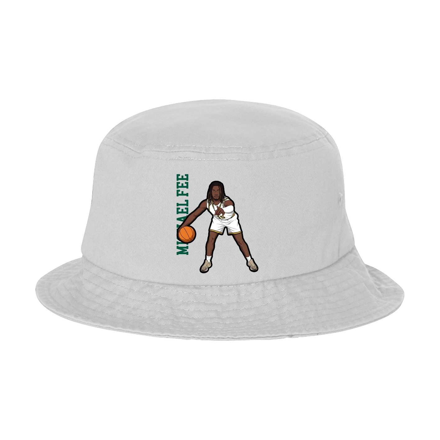 Bucket Cap — Name Vertical in White