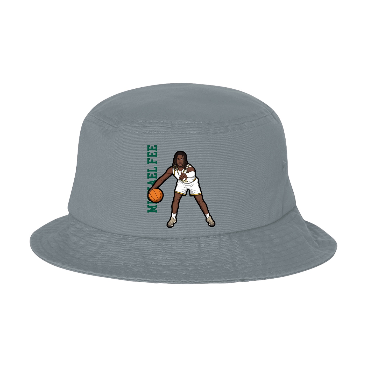 Bucket Cap — Name Vertical in Grey