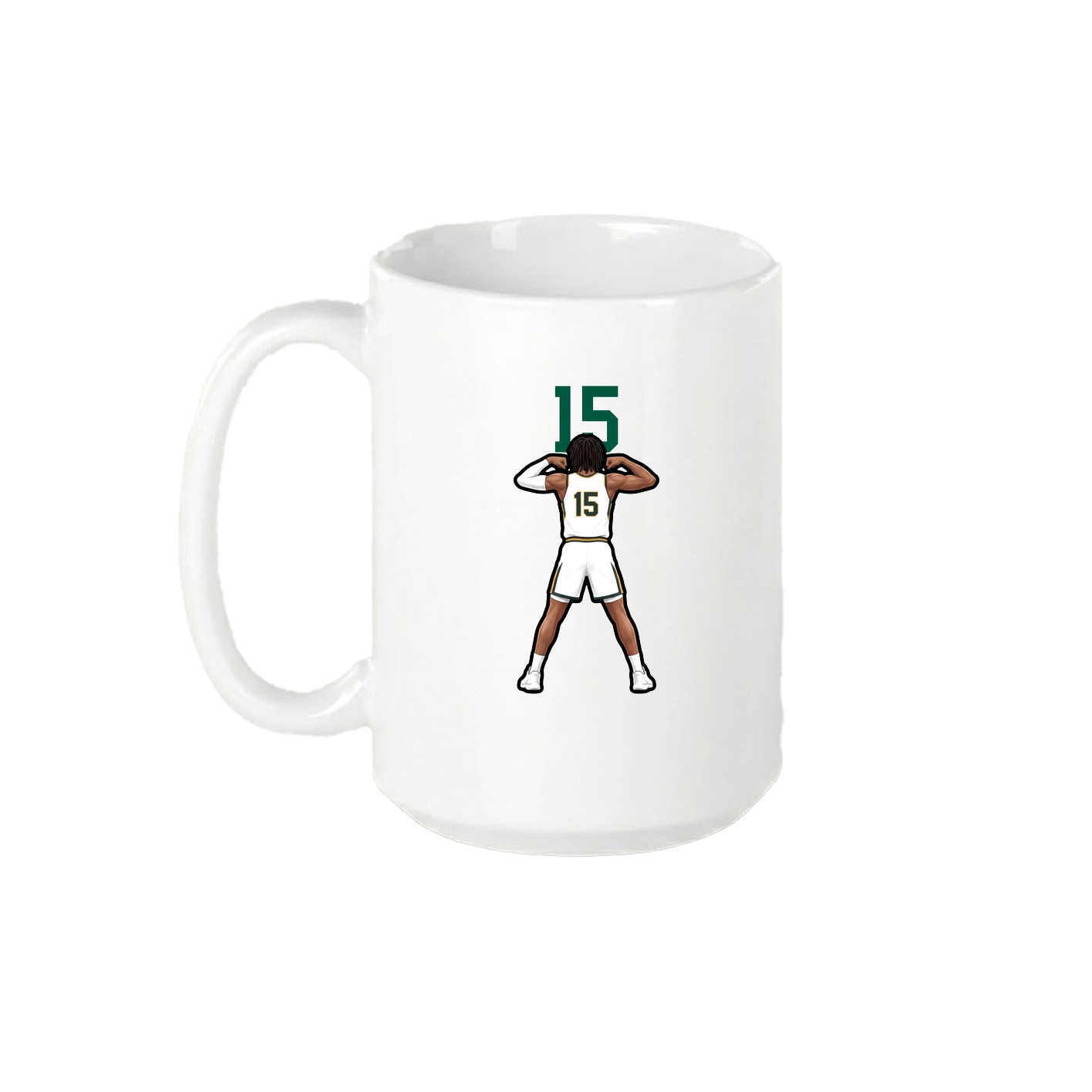 15oz Coffee Mug — Number Top in White