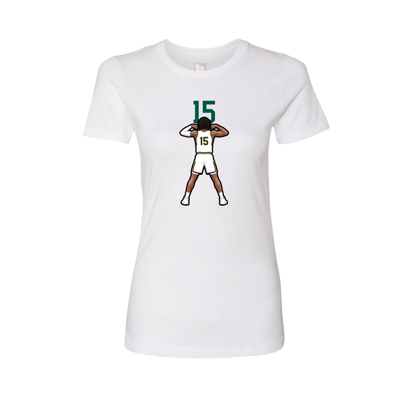 Fitted Women's Tee — Number Top in White