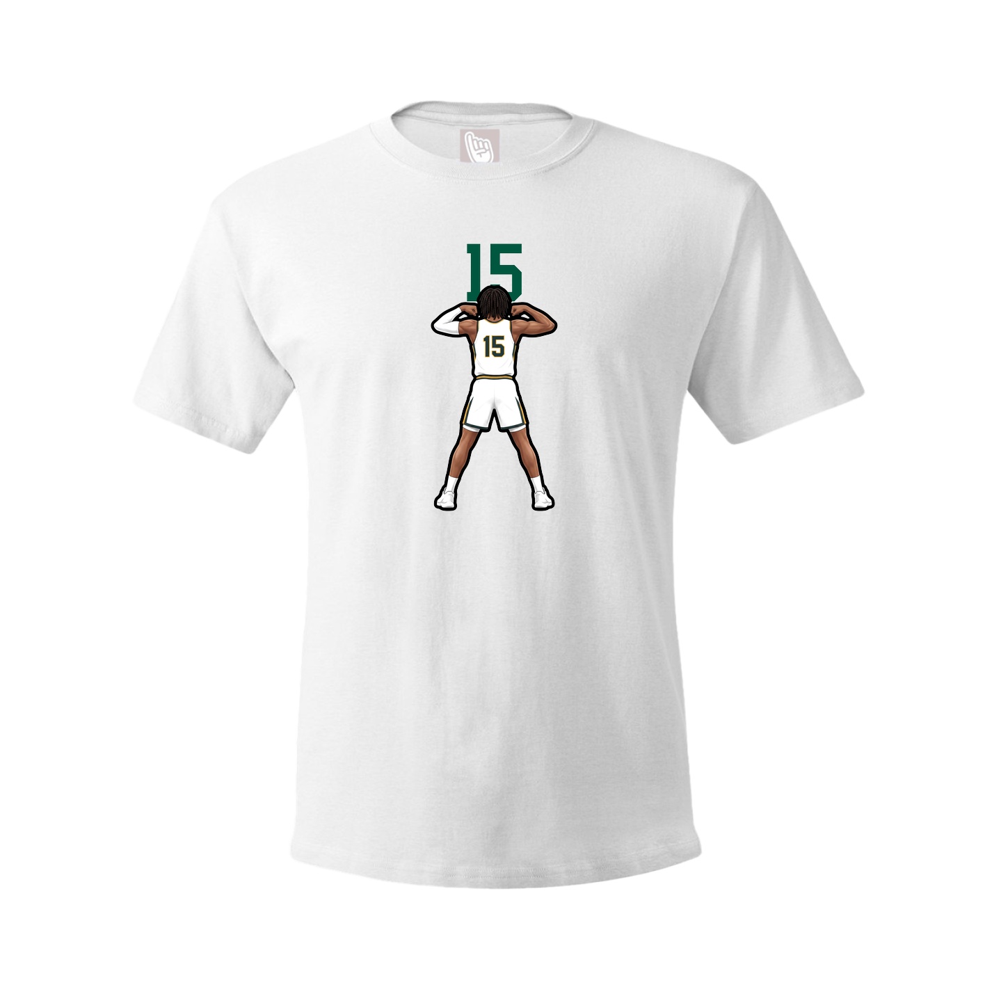 Youth Tee — Number Top in White