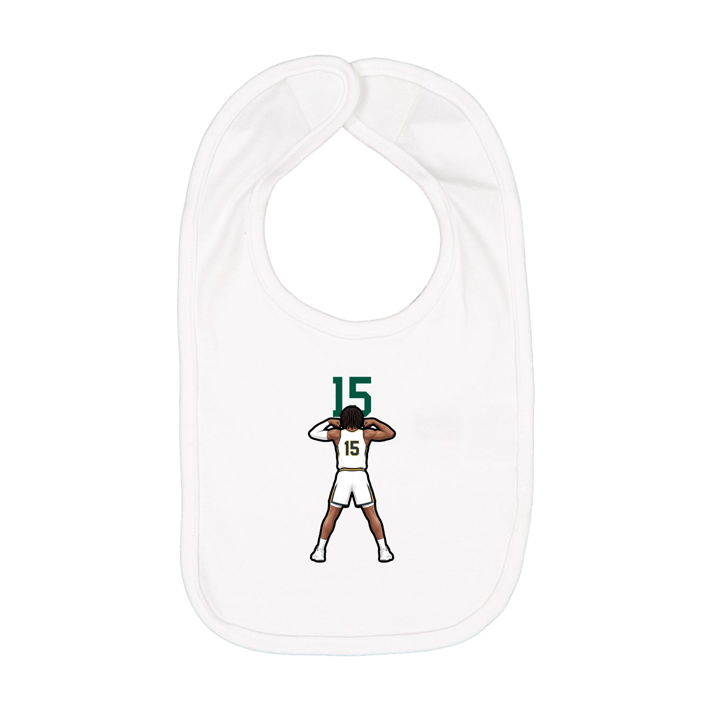Infant Bib — Number Top in White