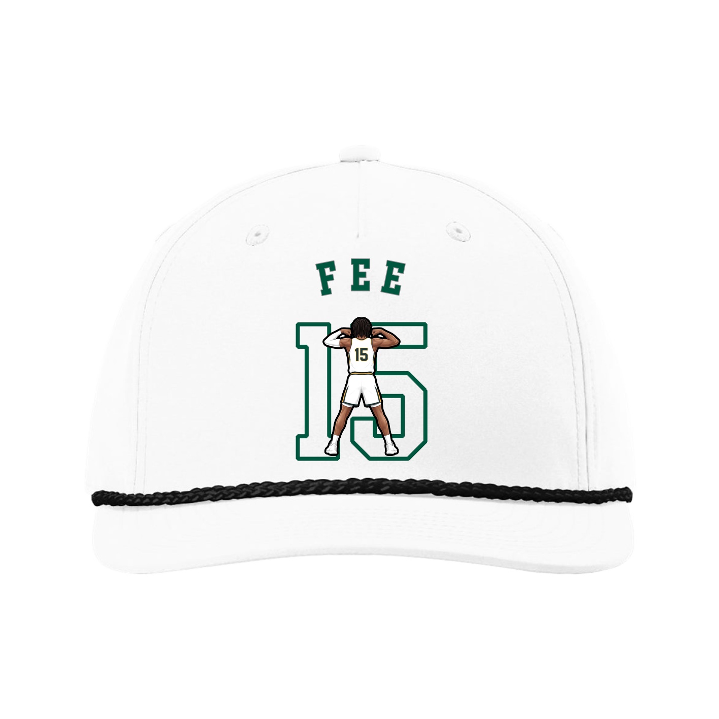 Five-Panel Classic Rope Cap — Shirsey Arch in White