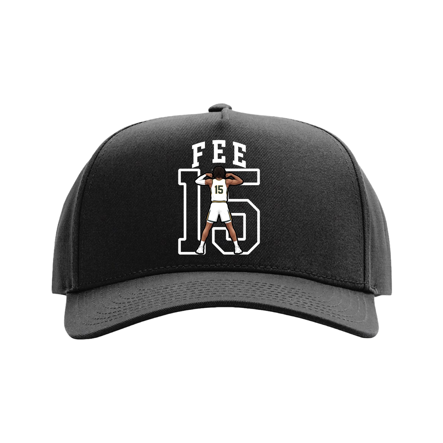 Full Fabric Five-Panel Champ Cap — Shirsey in Black