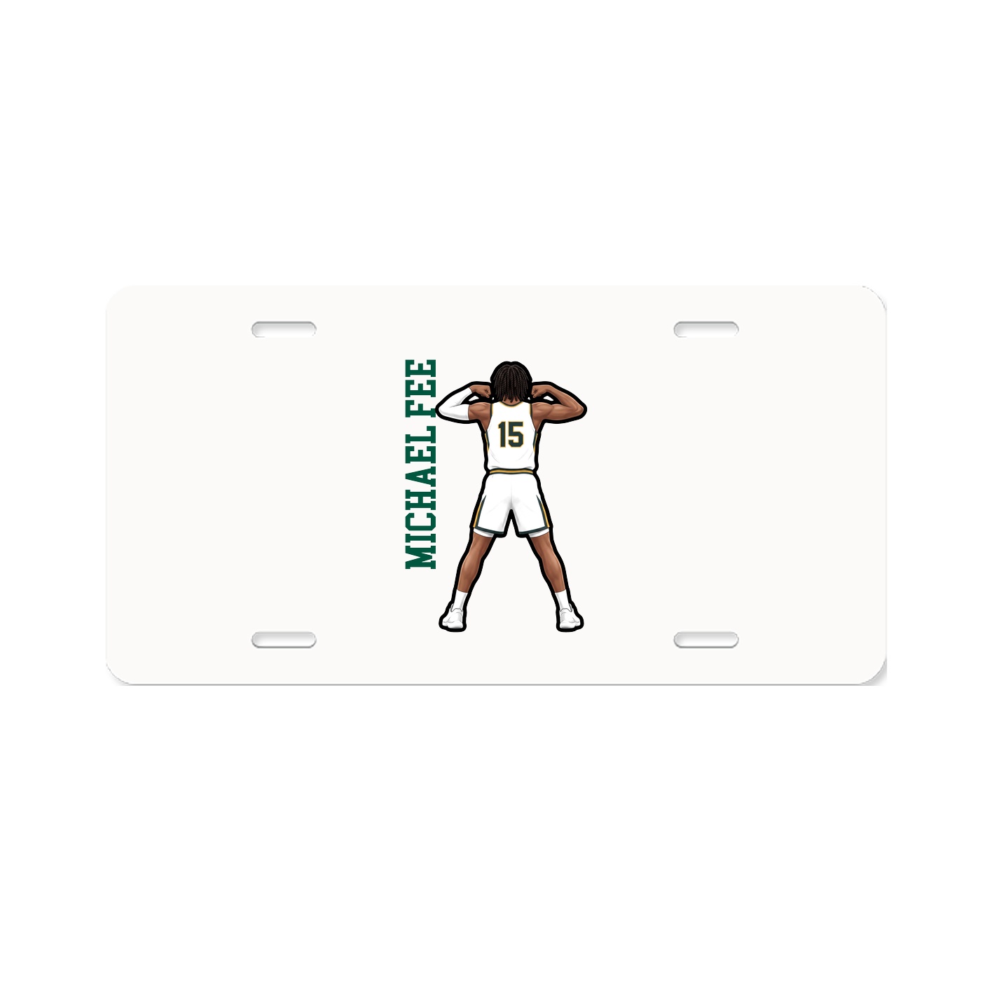 License Plate — Name Vertical in Classic