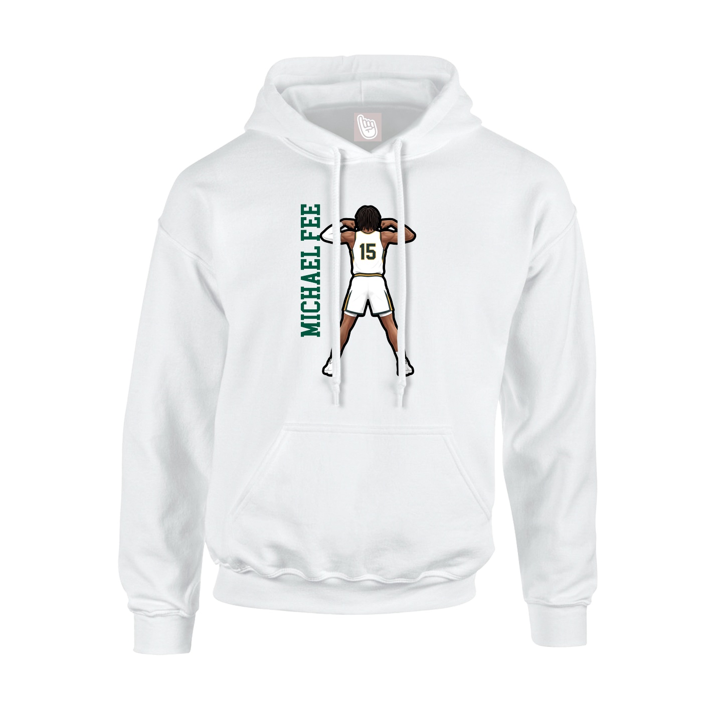 Hoodie — Name Vertical in White