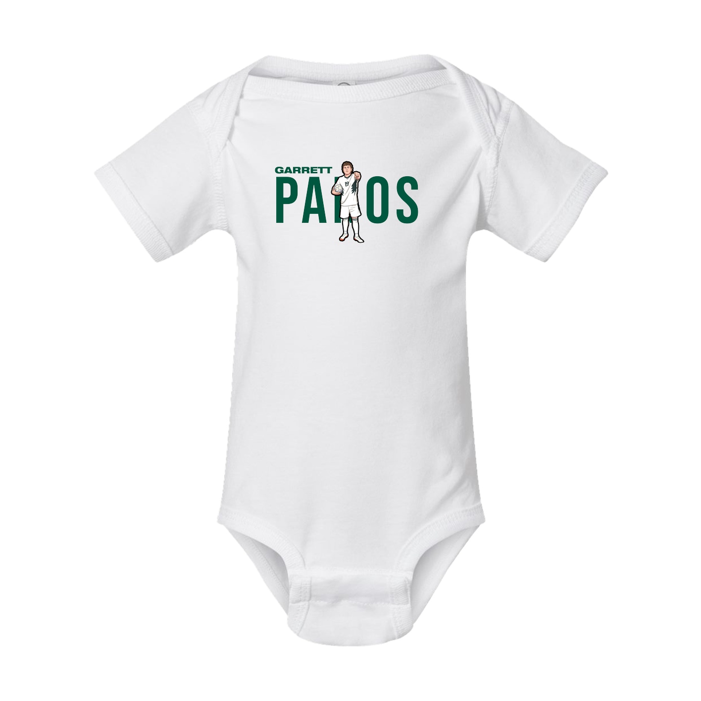 Baby Onesie — Player Name in White