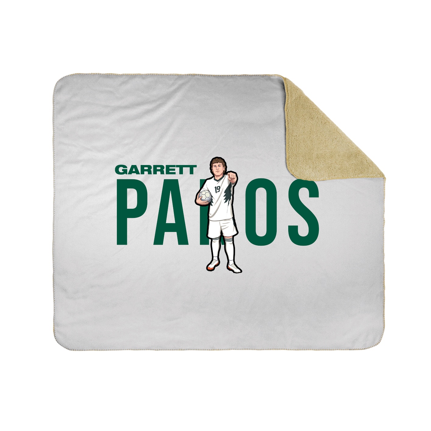 Throw Blanket — Player Name in White