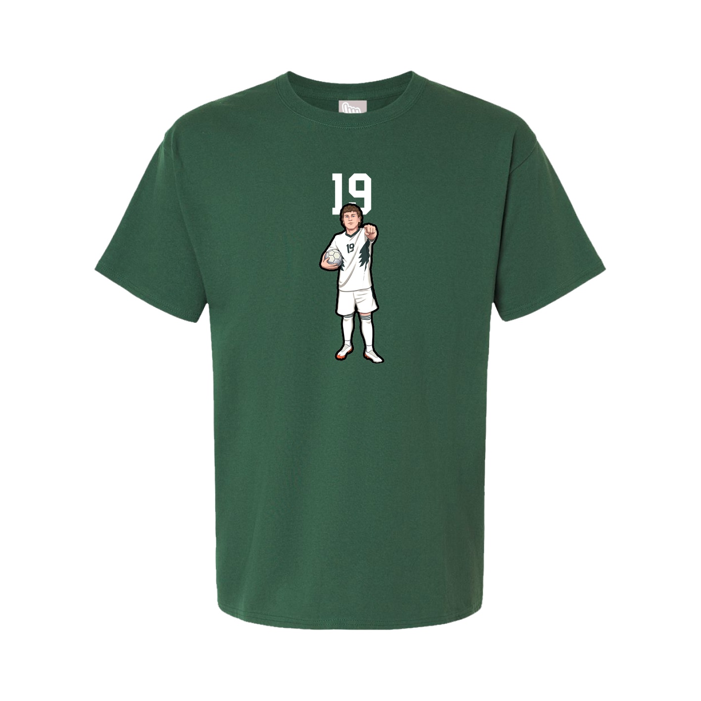 Youth Tee — Number Top in Green