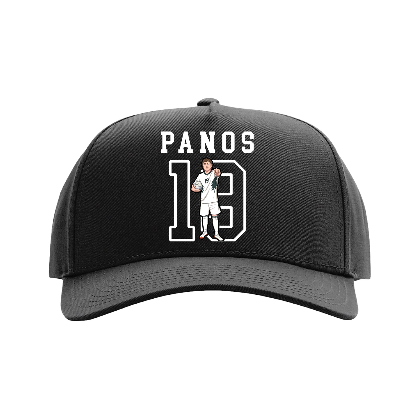Full Fabric Five-Panel Champ Cap — Shirsey in Black