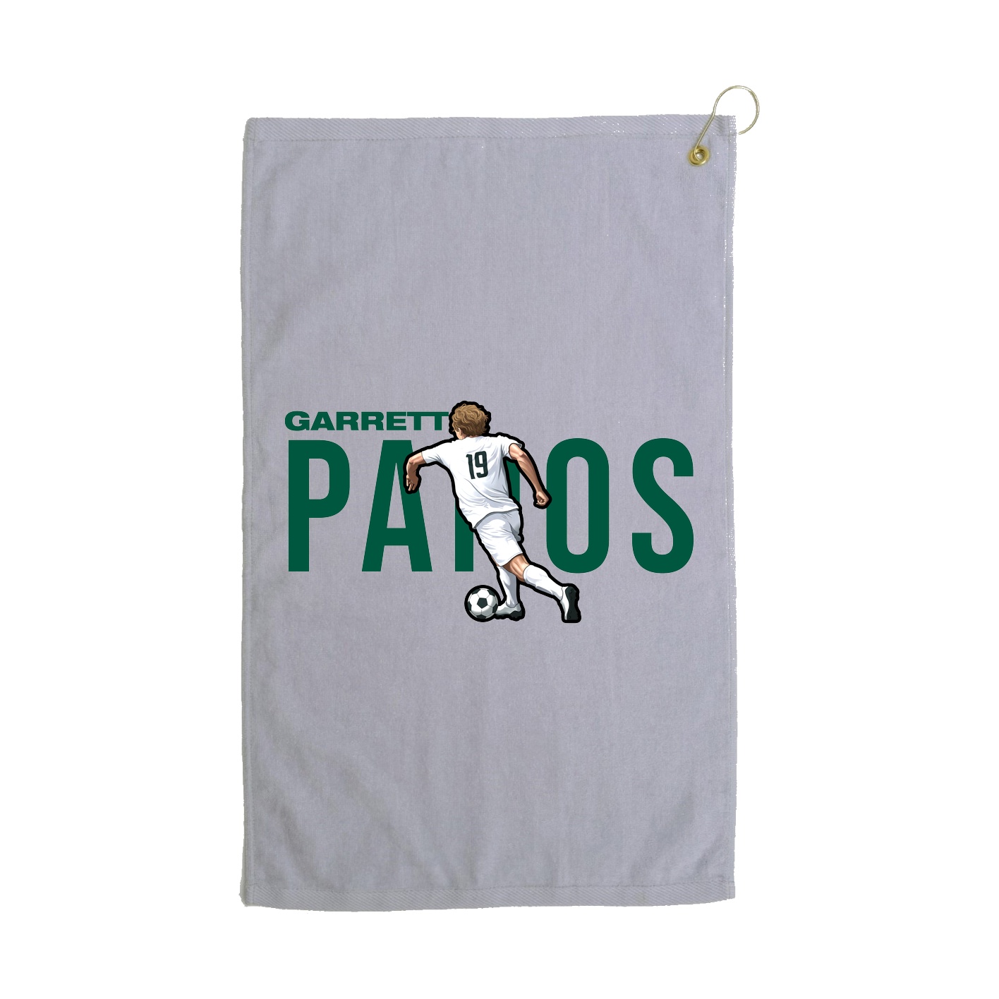 Golf Towel — Player Name in Grey