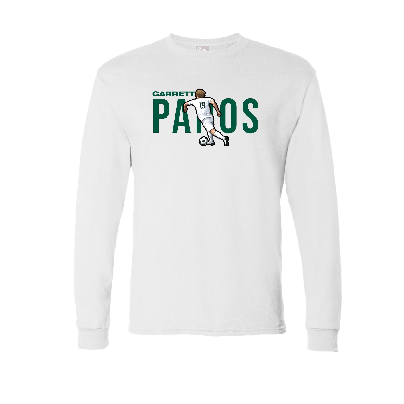 Long Sleeve Tee — Player Name in White