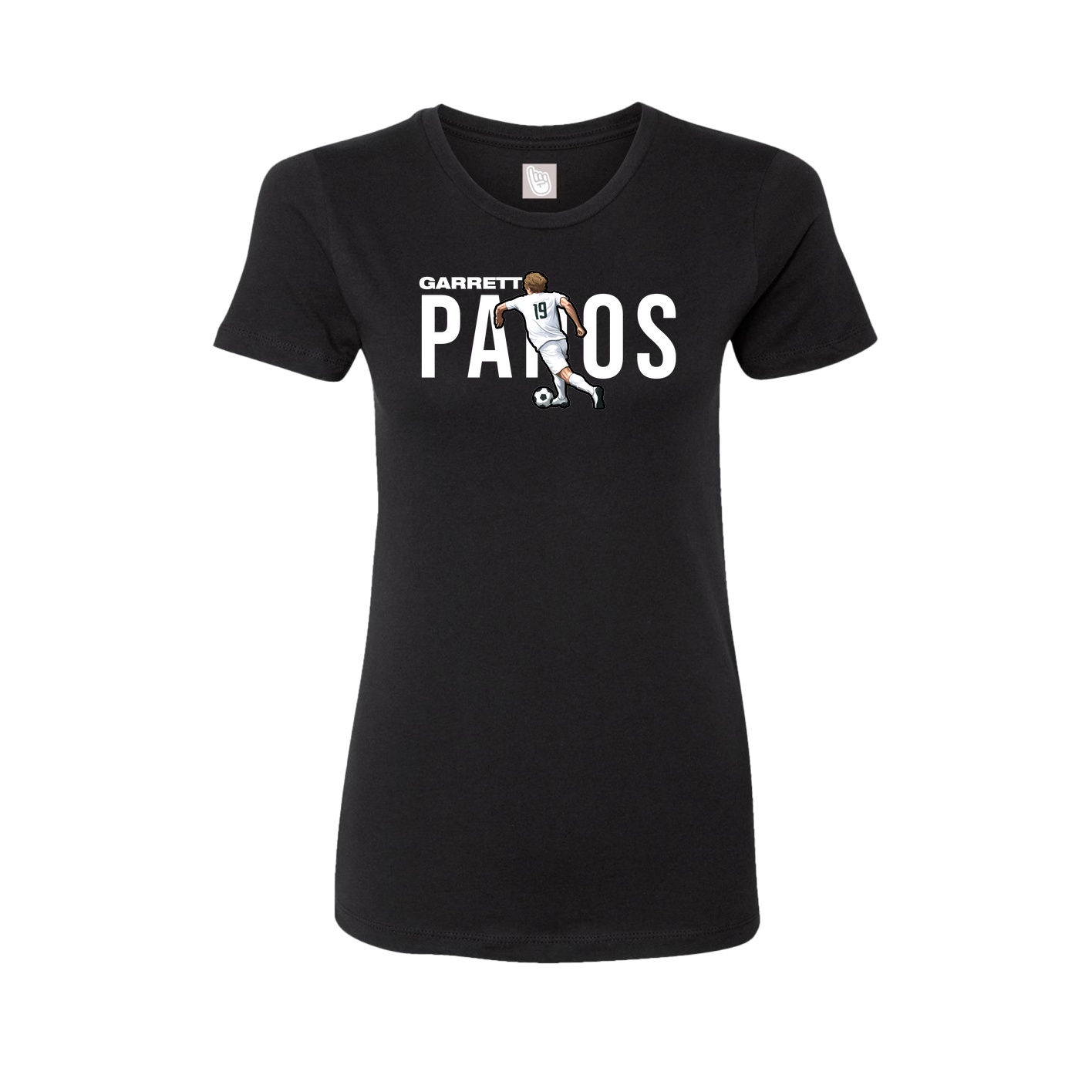 Fitted Women's Tee — Player Name in Black