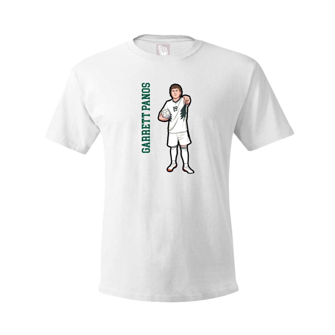 Tee — Name Vertical in White