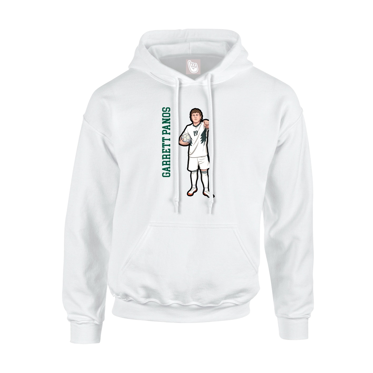 Hoodie — Name Vertical in White