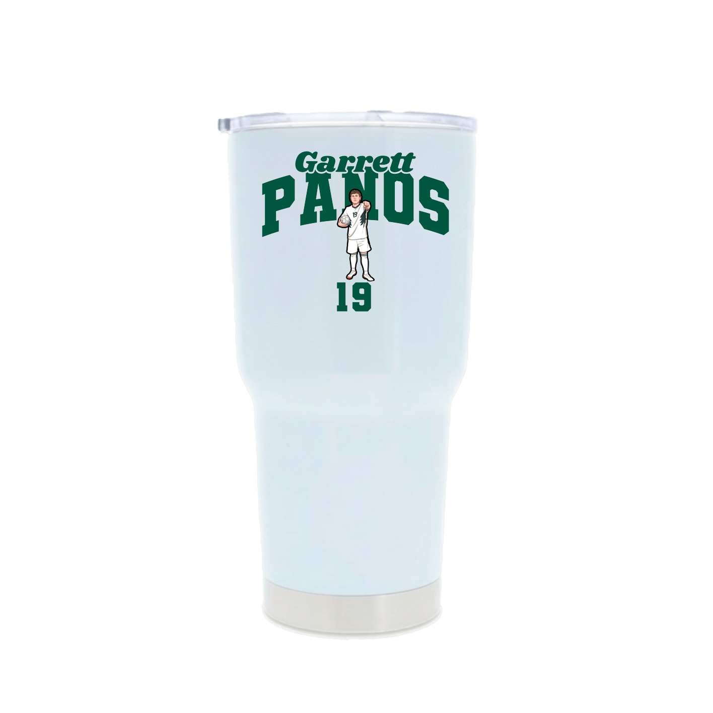 30oz Stainless Steel Tumbler — Signature Arch in White
