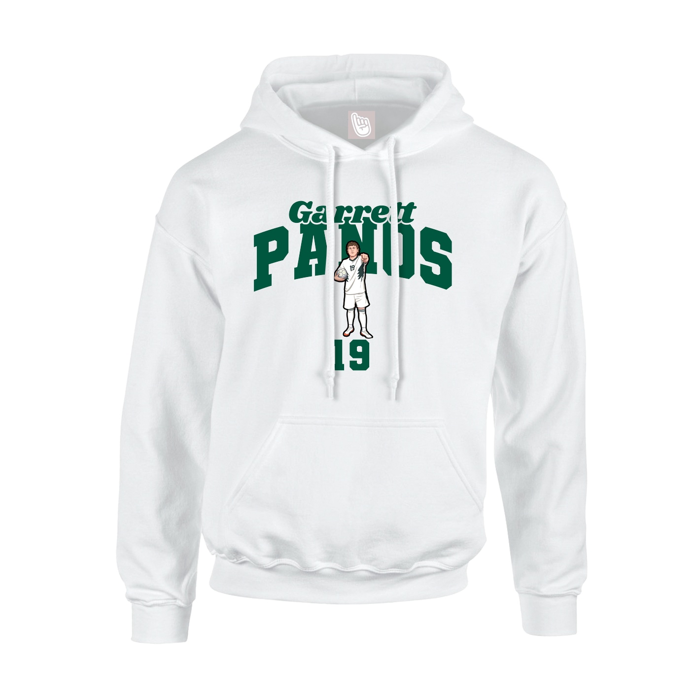 Youth Hoodie — Signature Arch in White