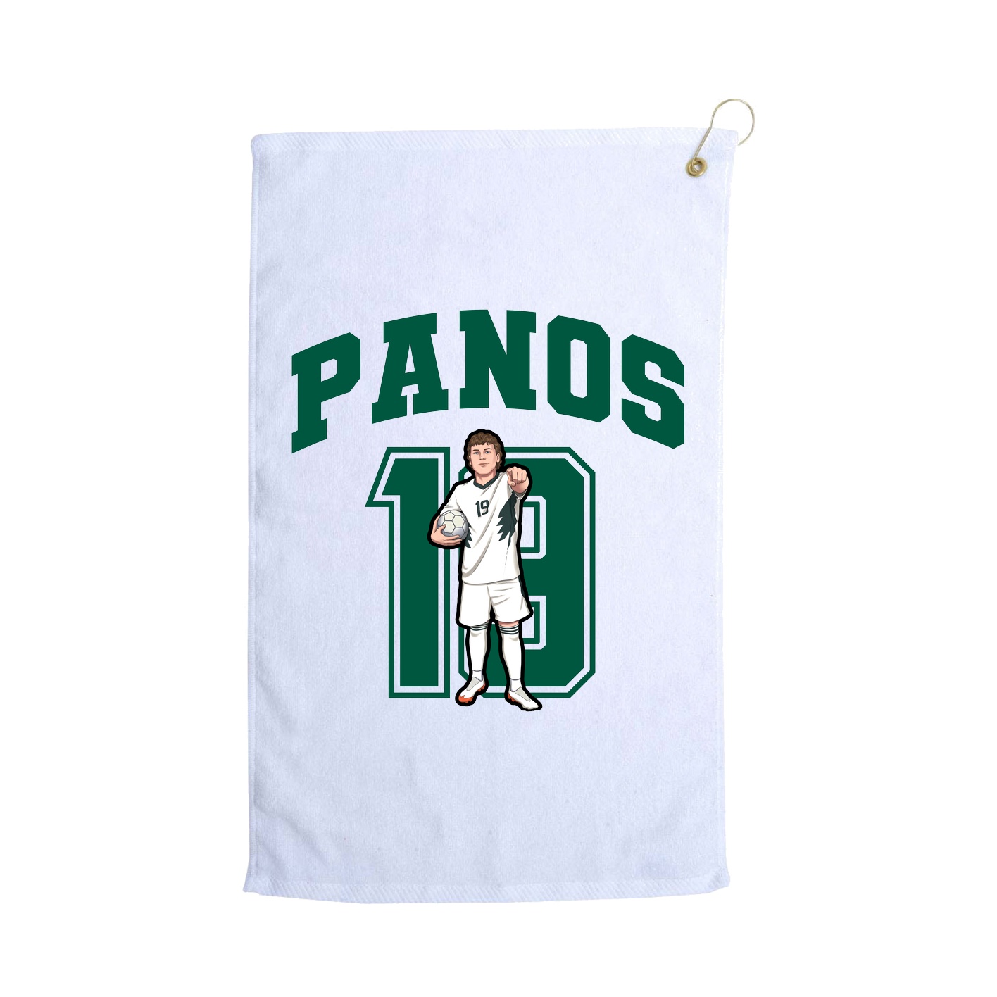 Golf Towel — Number in White
