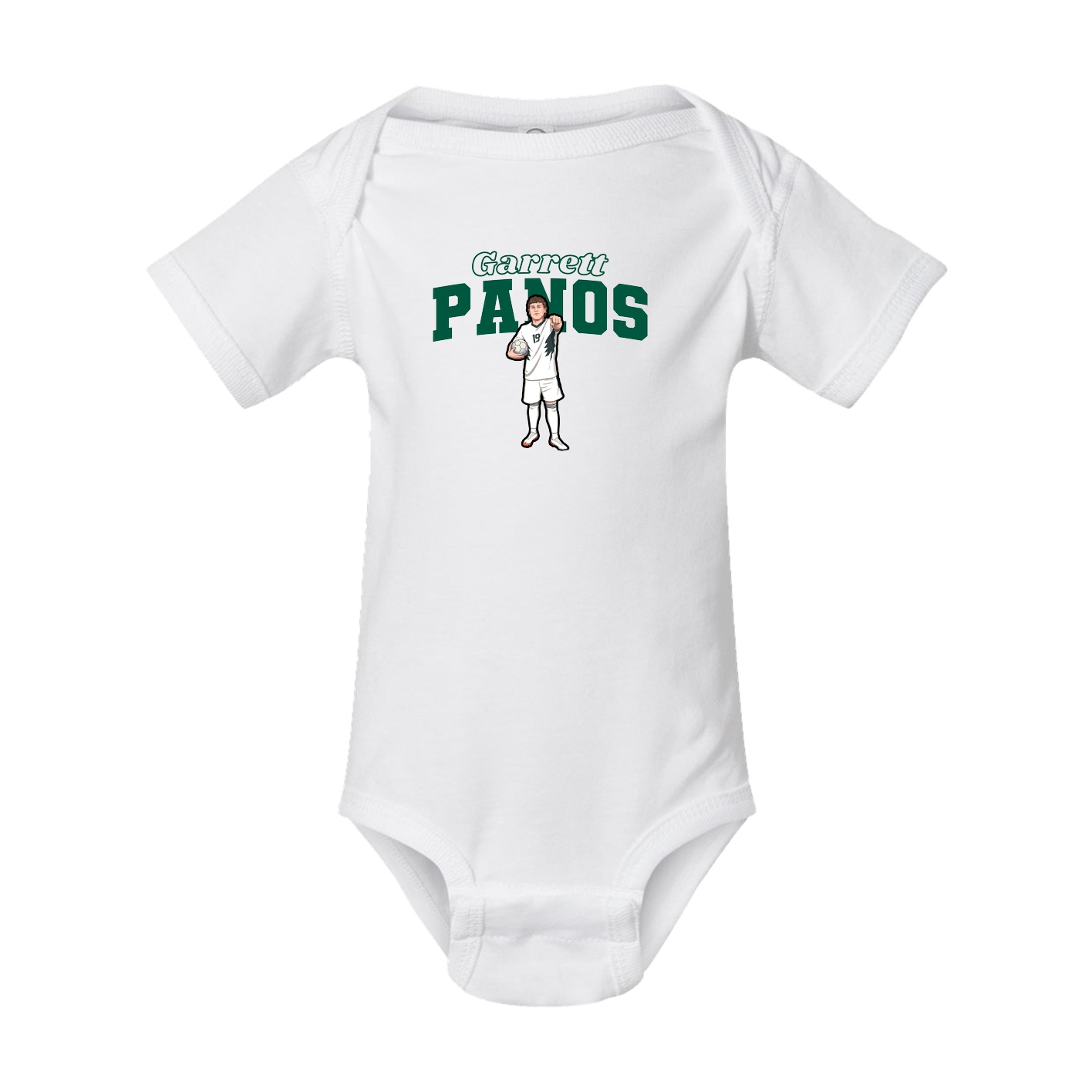 Baby Onesie — Name Arch in White