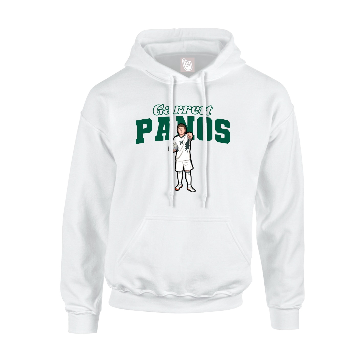 Hoodie — Name Arch in White
