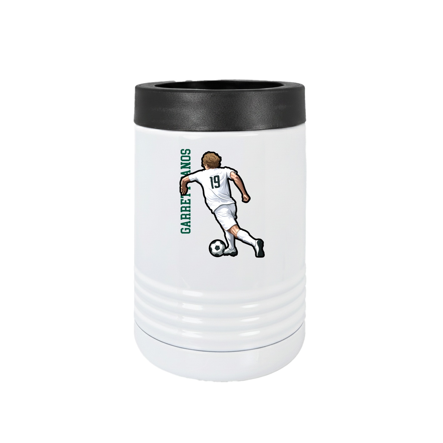 Beverage Holder — Name Vertical in White