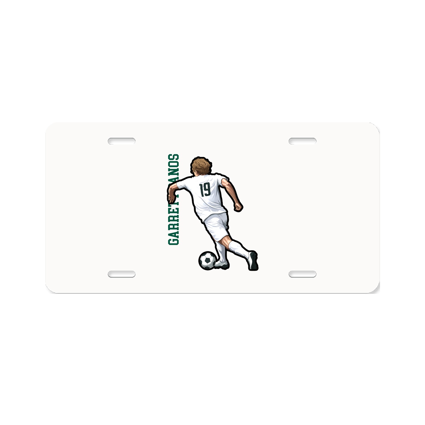 License Plate — Name Vertical in Classic