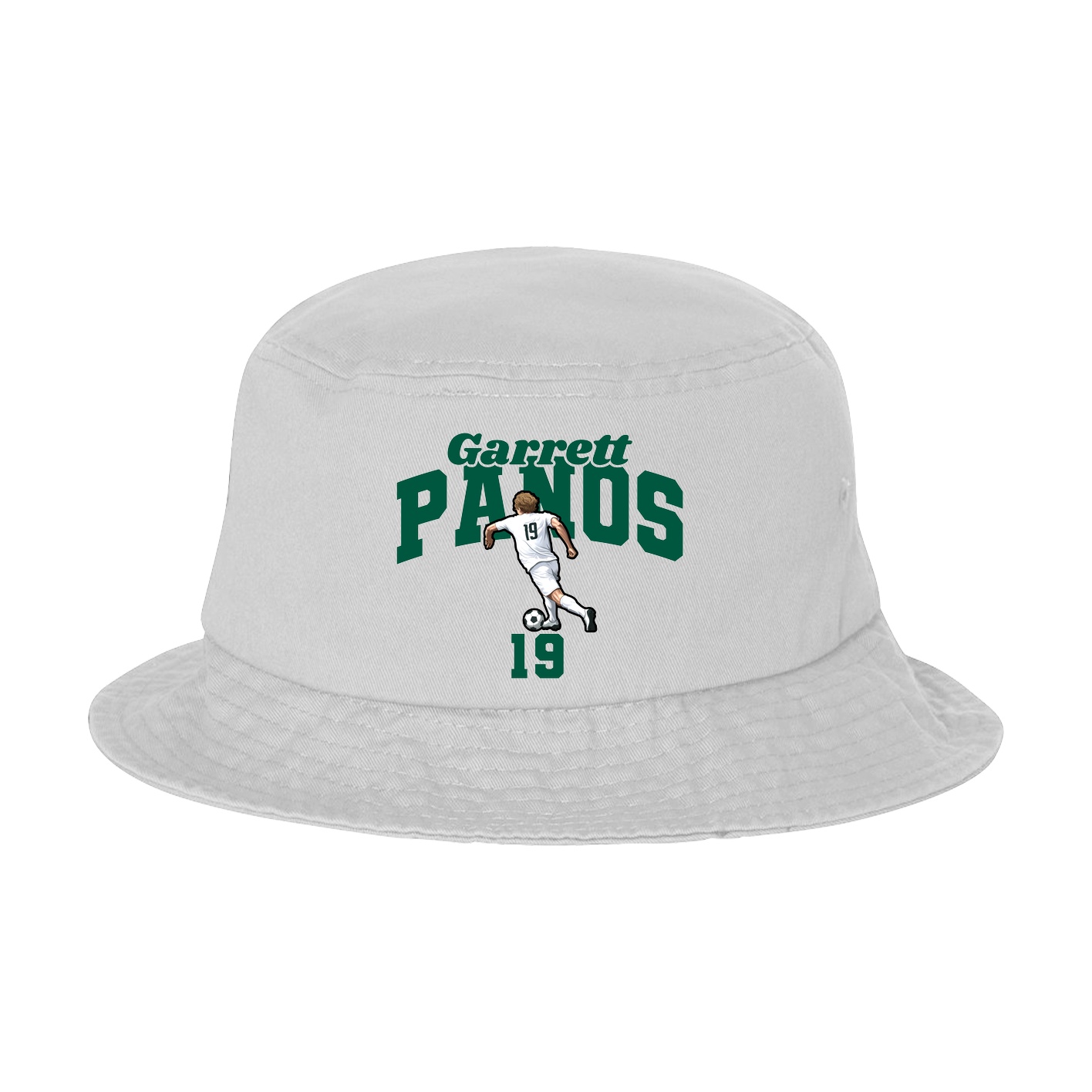 Bucket Cap — Signature Arch in White