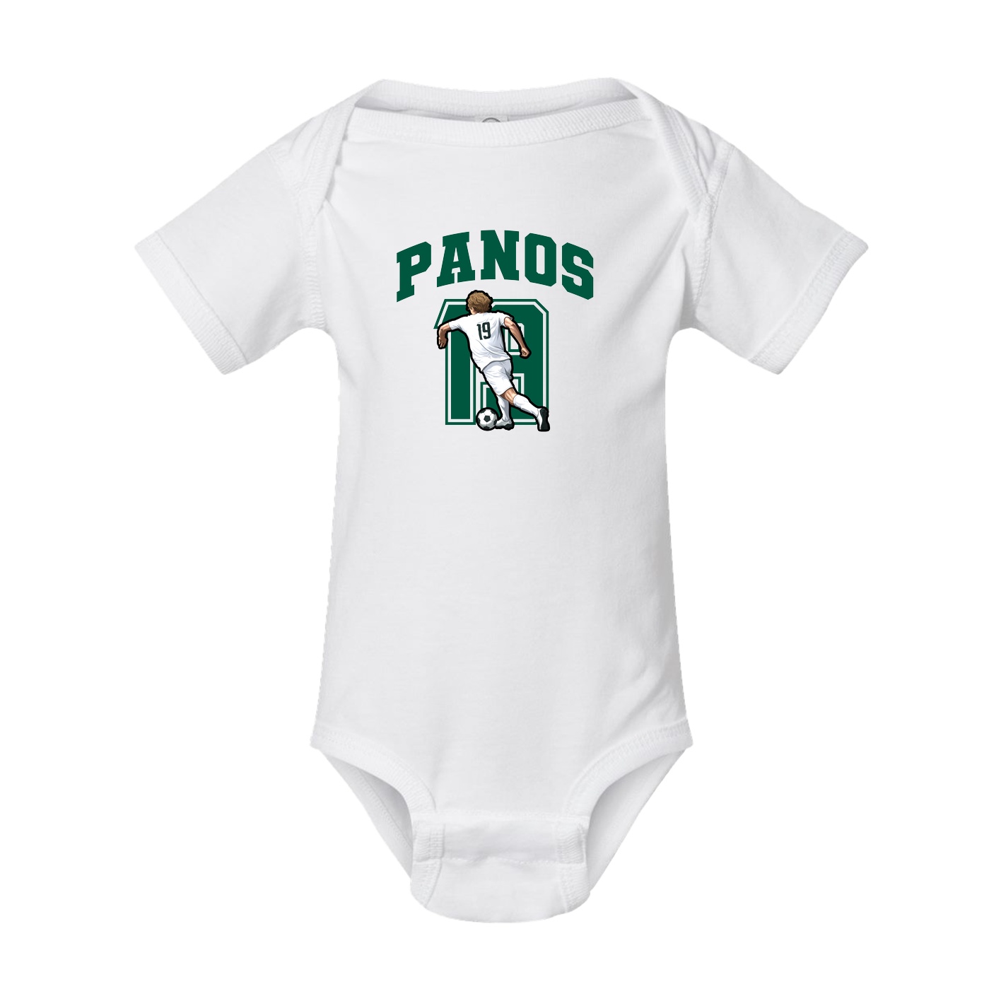 Baby Onesie — Number in White