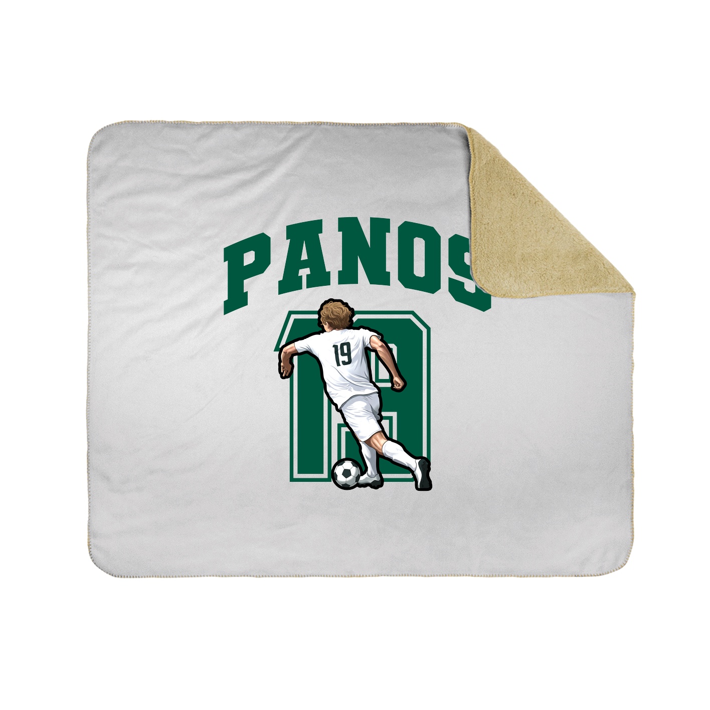 Throw Blanket — Number in White