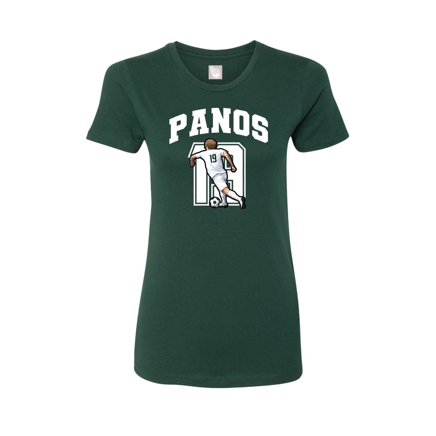 Fitted Women's Tee — Number in Green