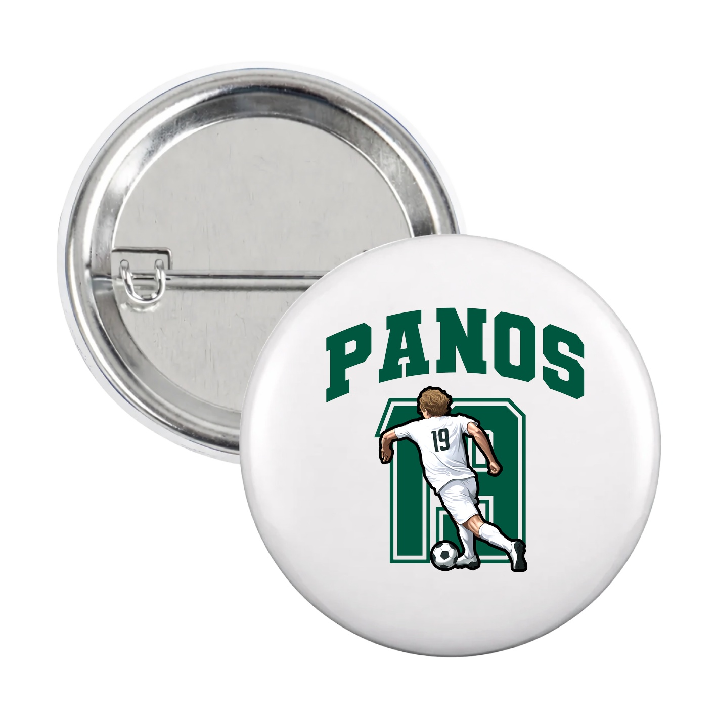 Game Day Button — Number in White
