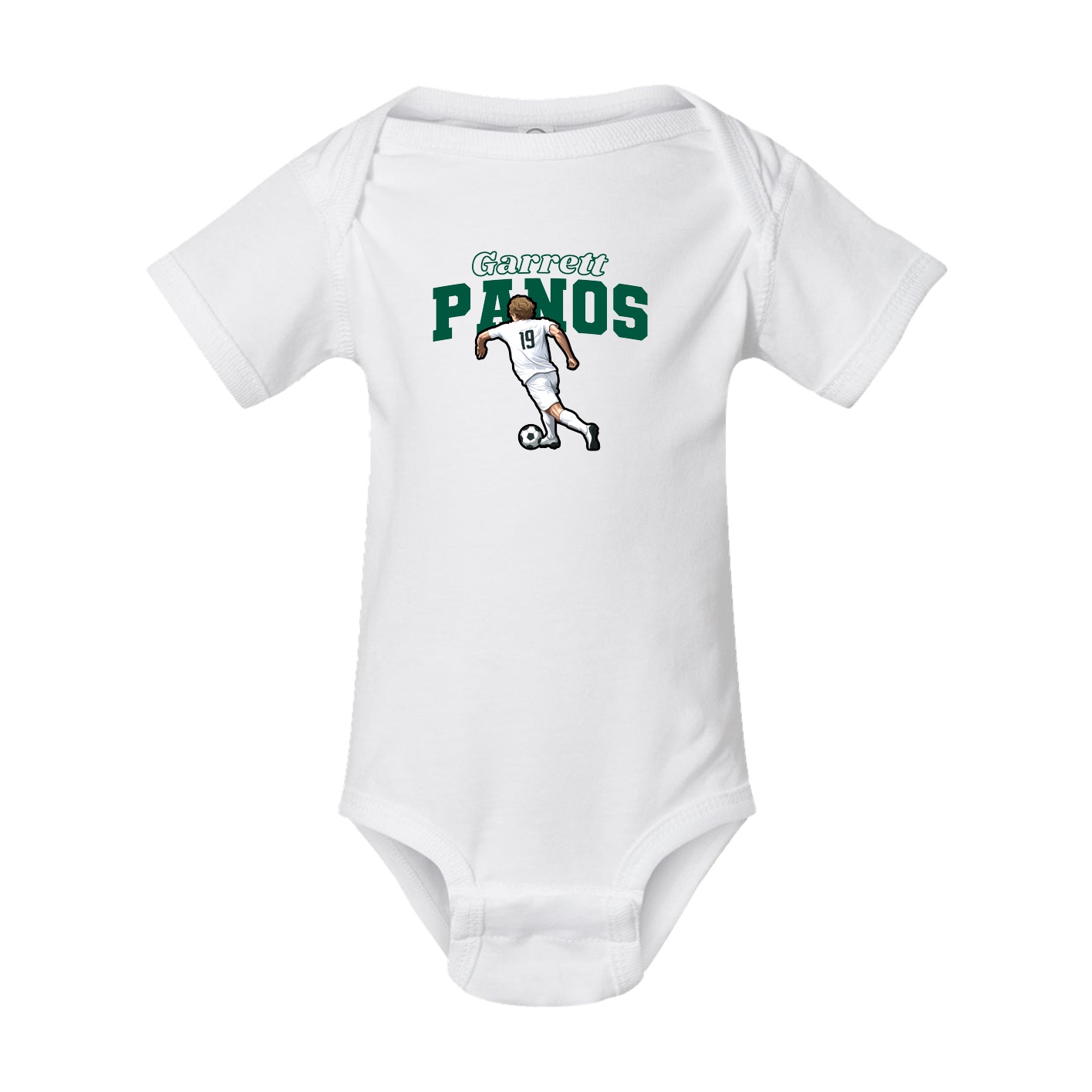 Baby Onesie — Name Arch in White