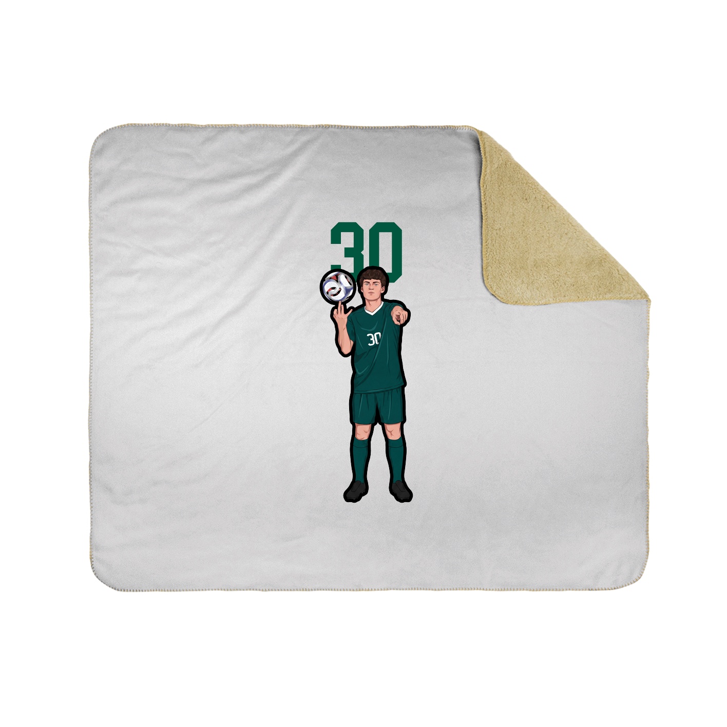 Throw Blanket — Number Top in White
