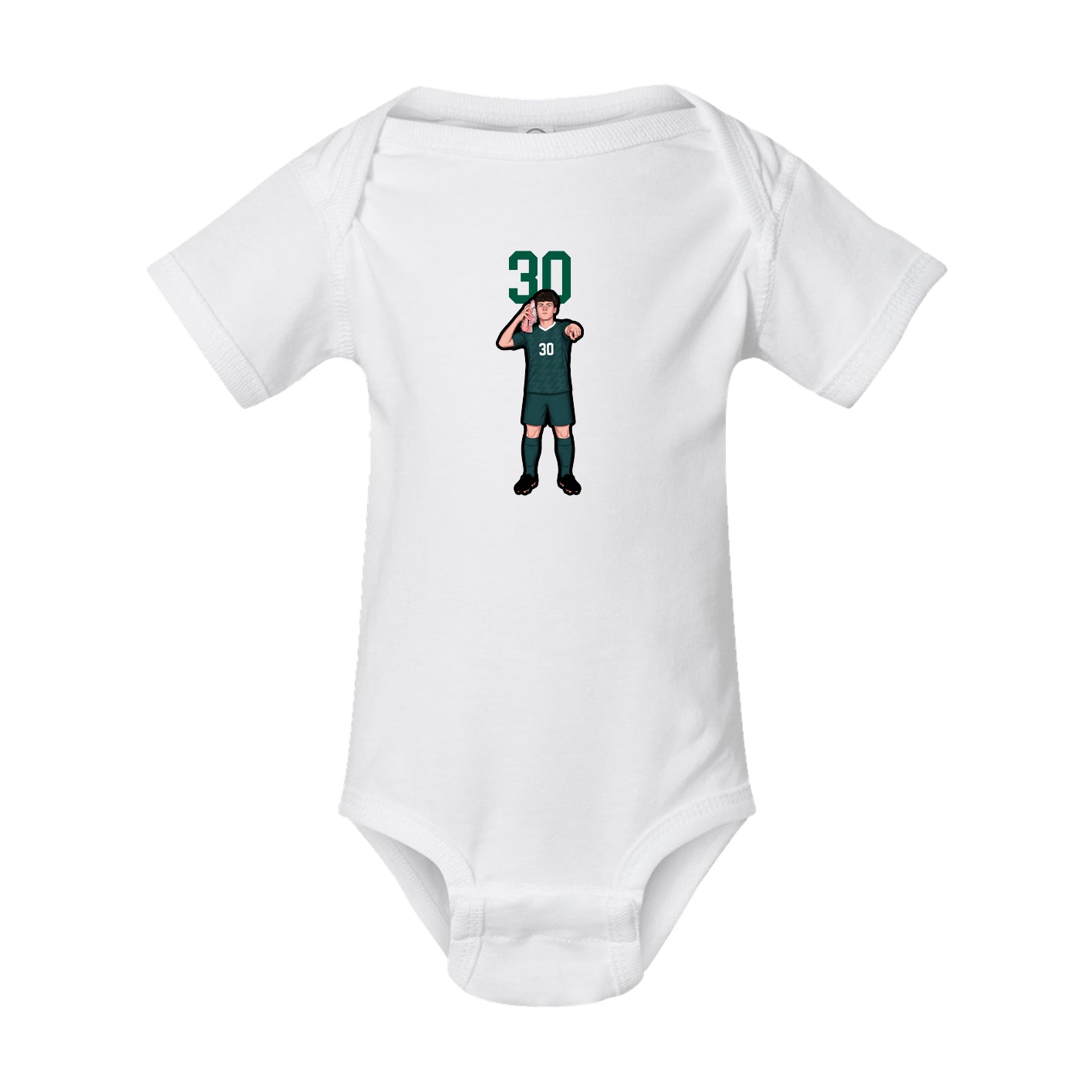 Baby Onesie — Number Top in White